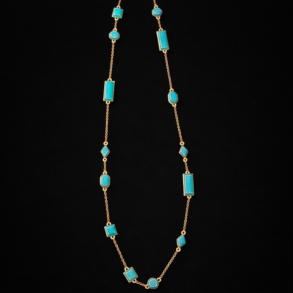 RARE Kate Spade NY Turquoise Scatter Long Necklace • 32” • NWOT - Picture 3 of 5